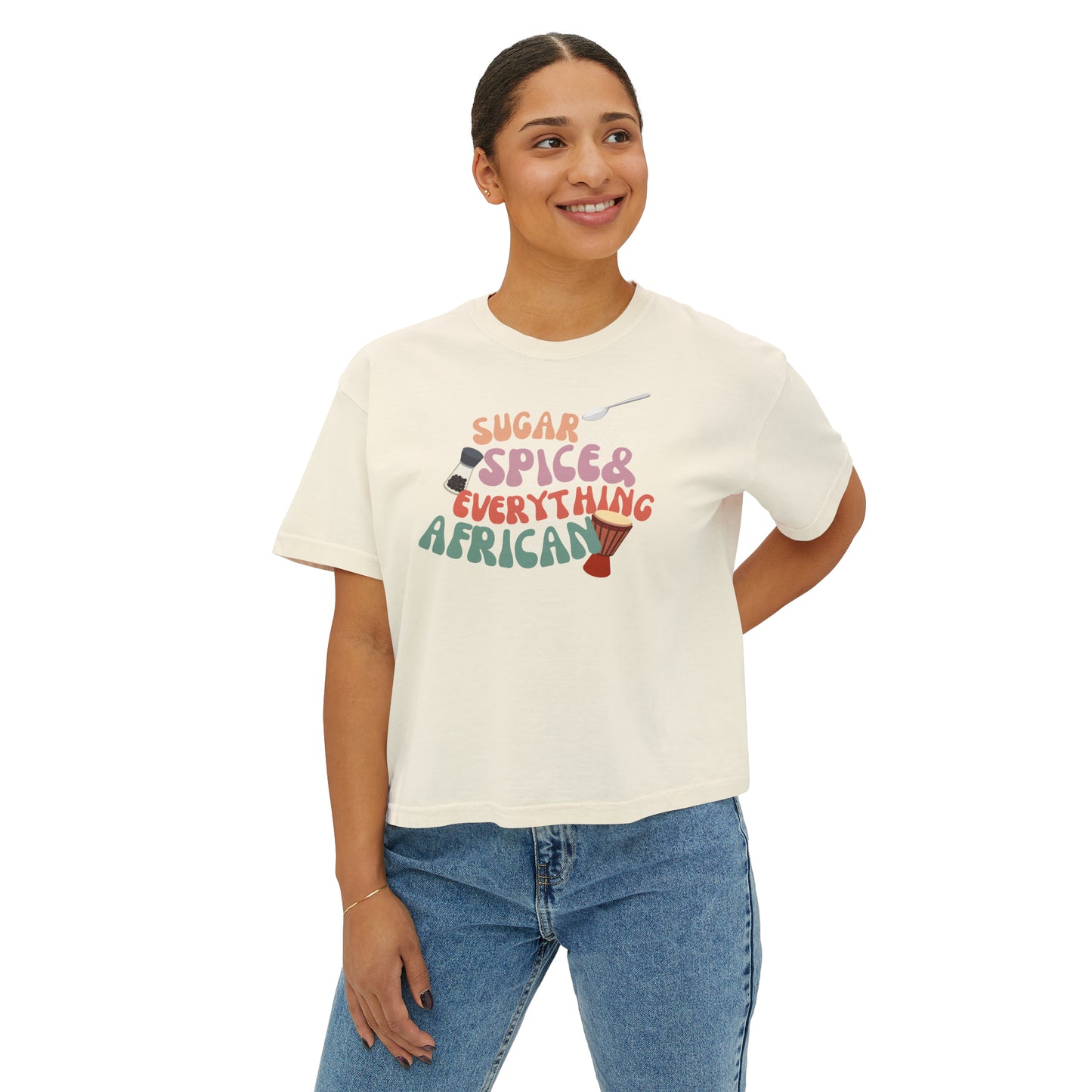 Sugar, Spice, and Everything African - Women's Boxy Tee