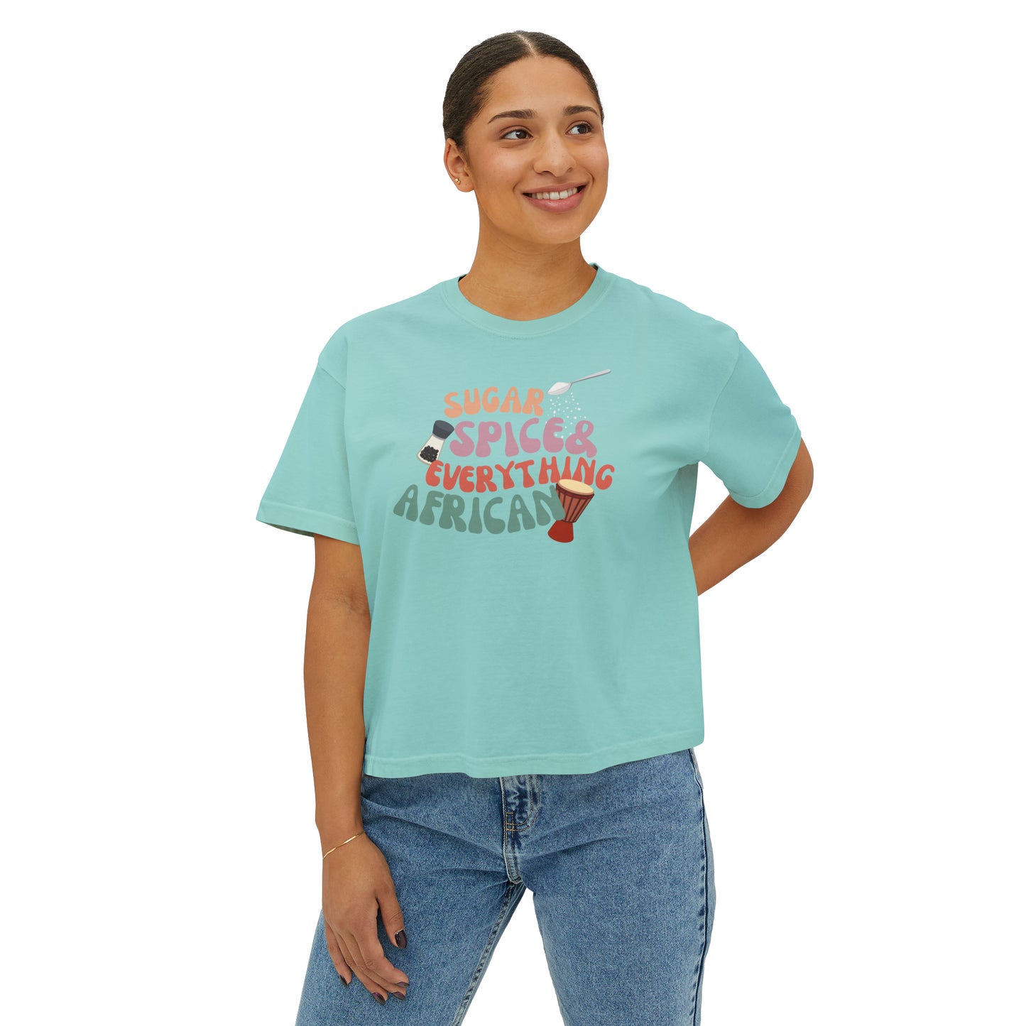 Sugar, Spice, and Everything African - Women's Boxy Tee
