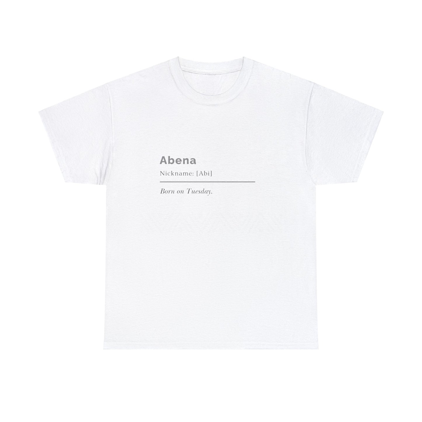 Customized Name T-Shirt for Abena